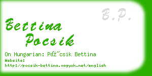 bettina pocsik business card